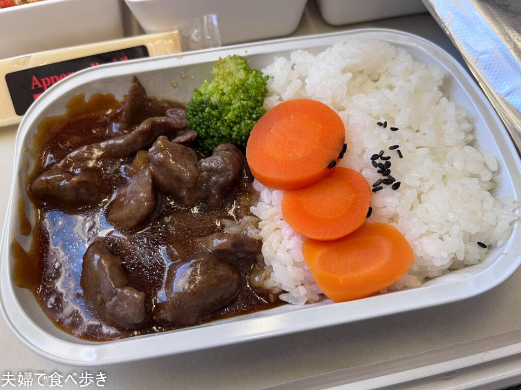 チューリッヒ成田の機内食