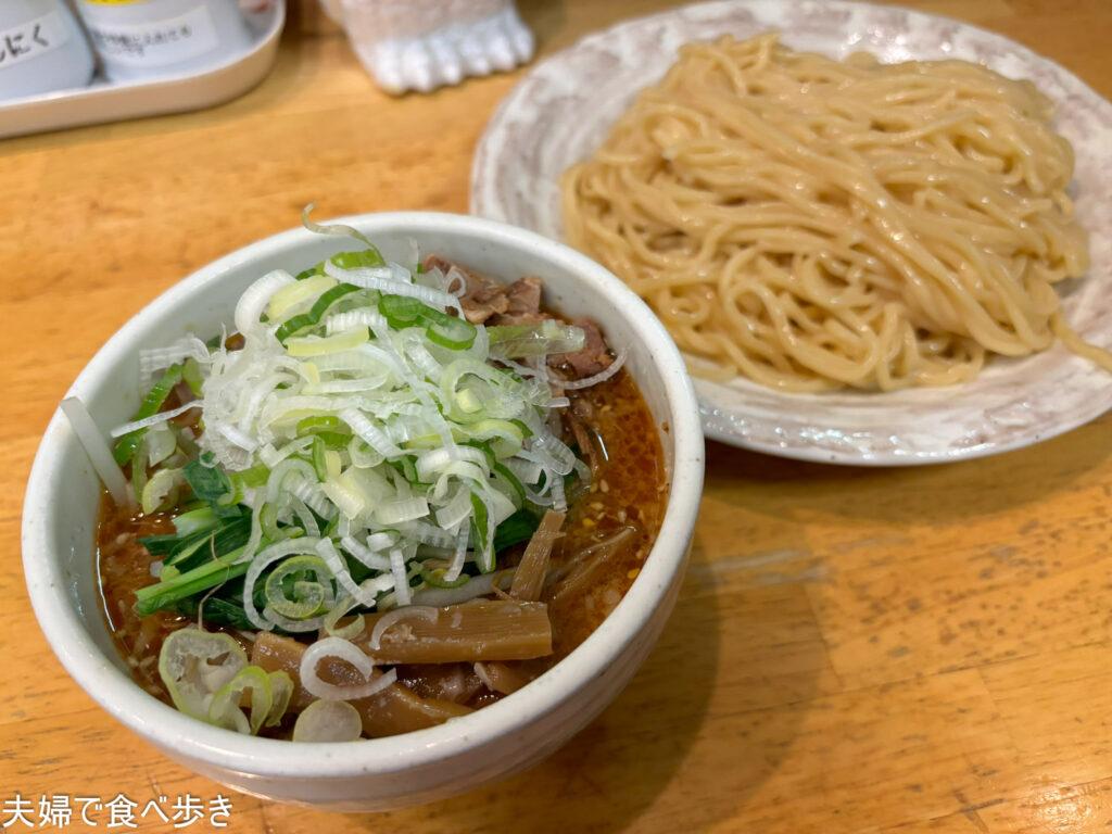 木菟らーめん　一番人気の辛味噌つけ麺