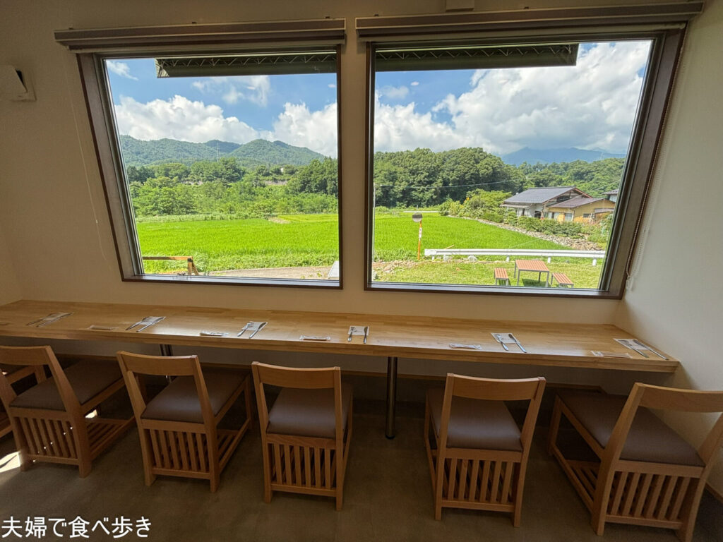 甲斐駒を見ながらの朝食