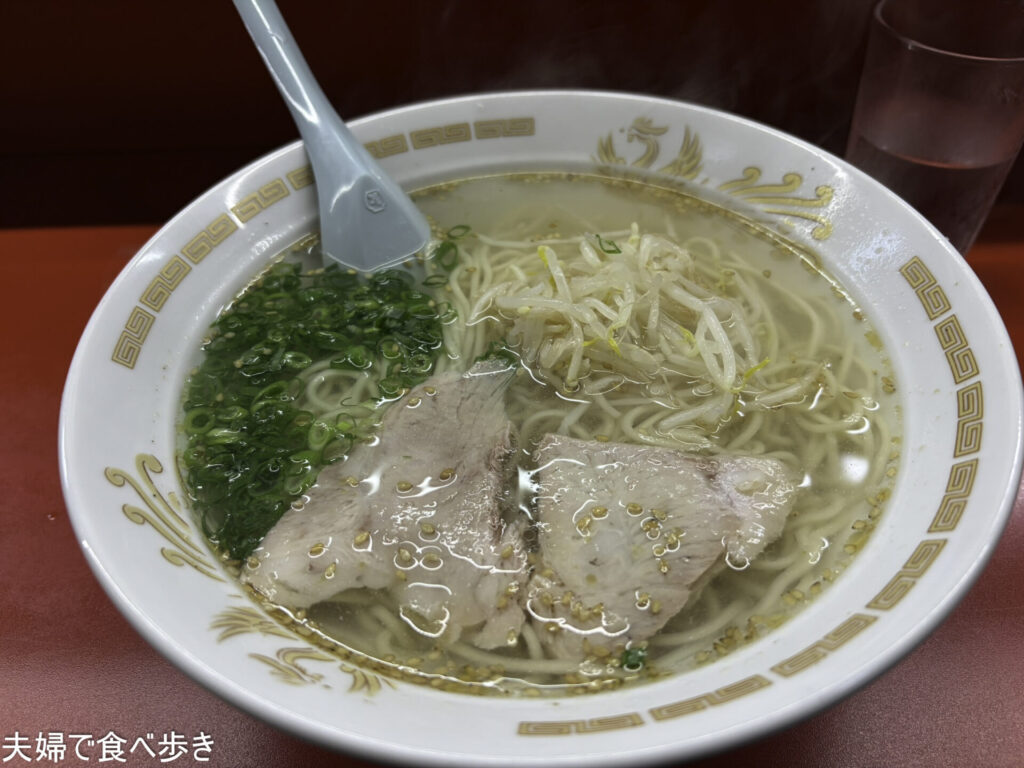 難波の透明スープラーメン