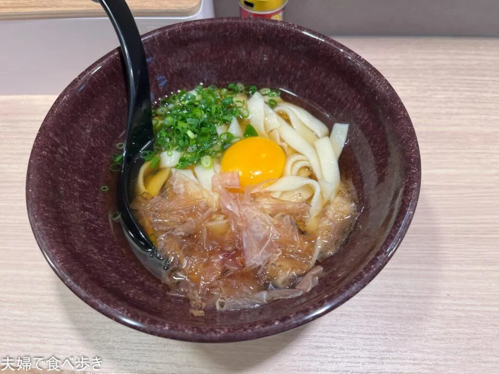 大須のきしめん　月見きしめん