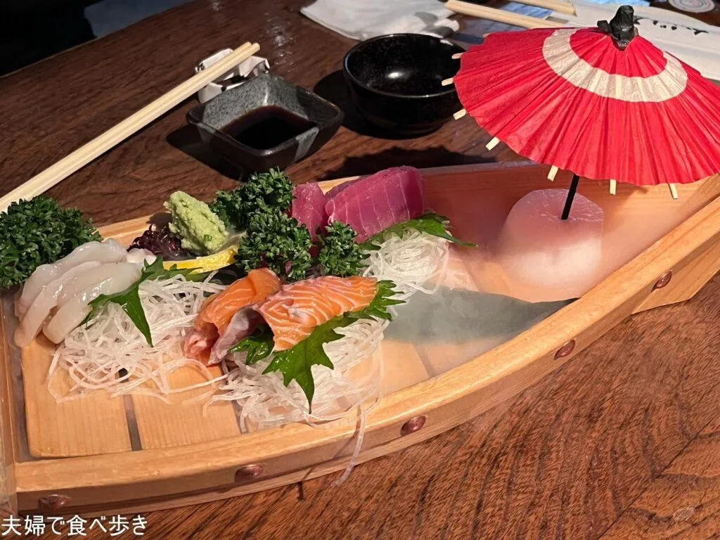 和志かぶと屋 名駅店　店頭　刺身三点盛り