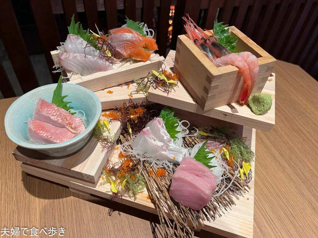 漁場ウ合　刺身階段盛り