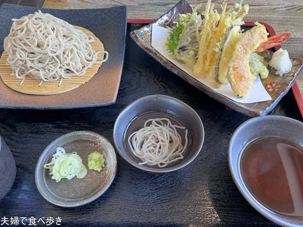 信濃路遊膳　そばのさと　十割のそばを水で食べる