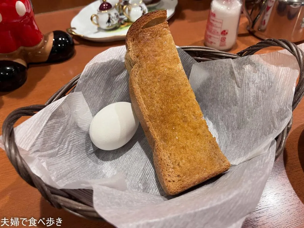 べら珈琲　名古屋モーニングでゆで卵