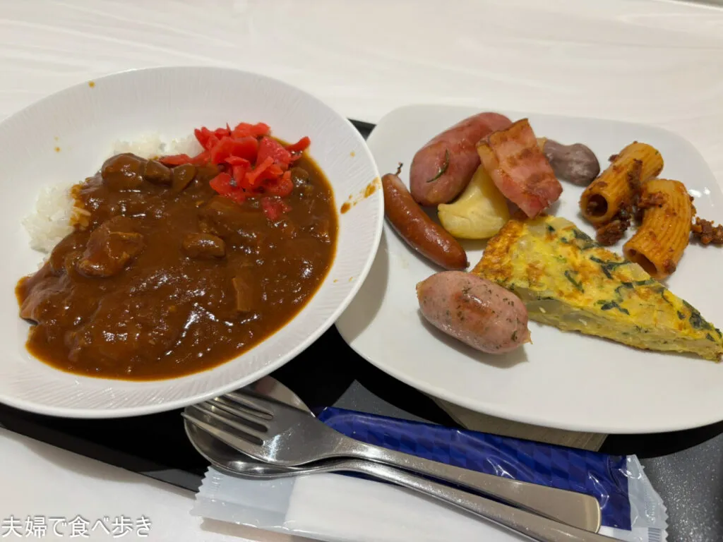 国際線ラウンジで朝食