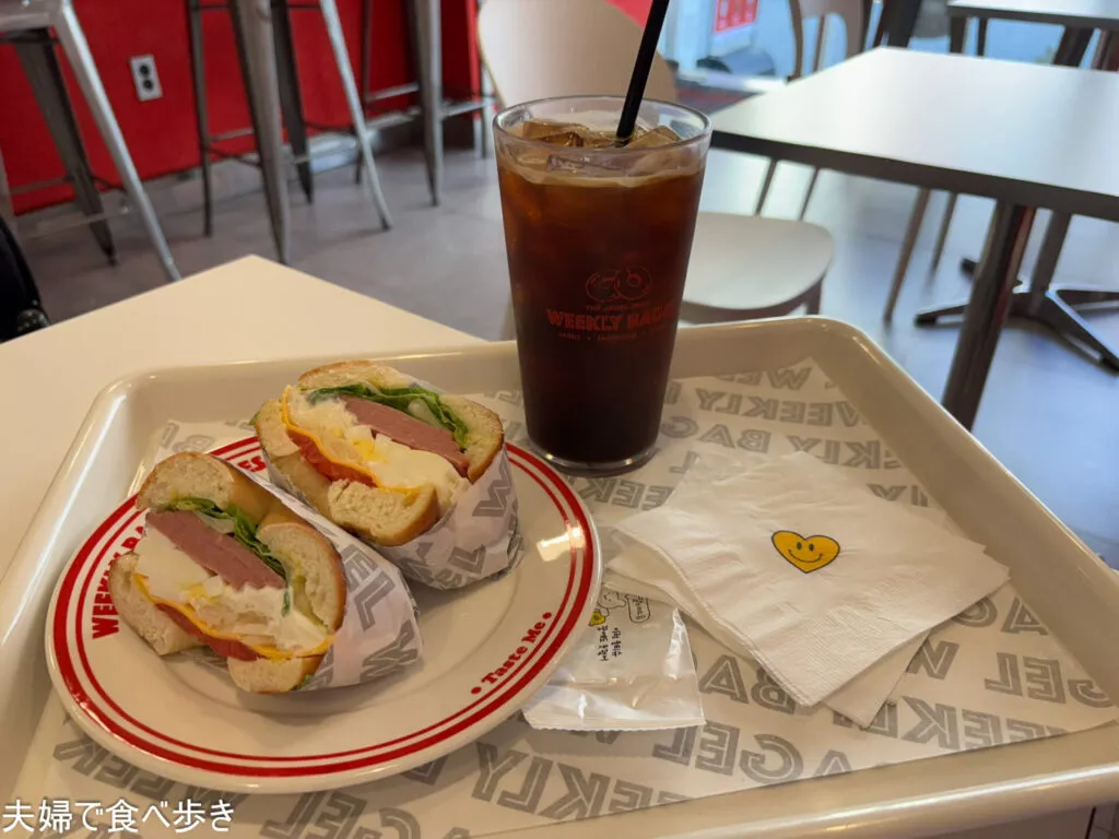 ソウルでベーグル朝食